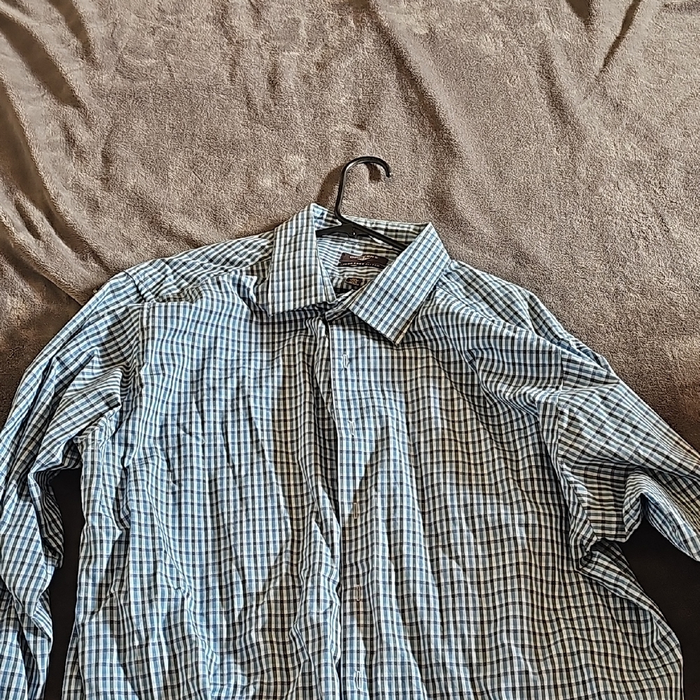 Men's Blue Checkered Shirt